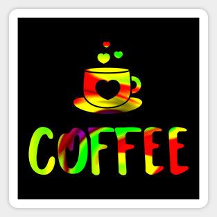 I LOVE Coffee Abstract Magnet